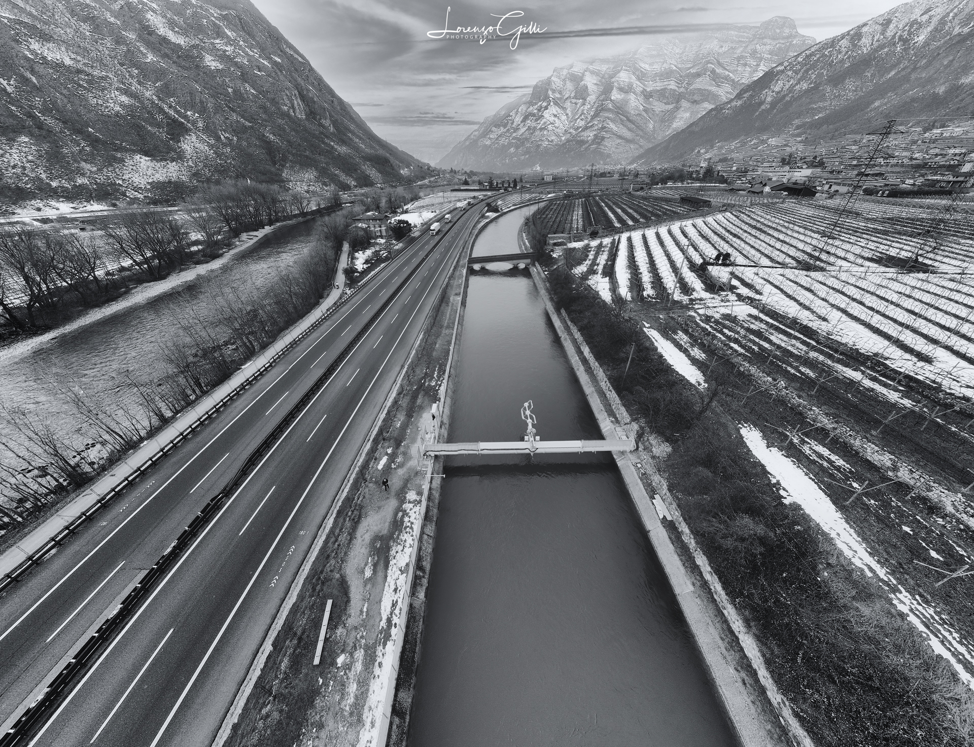 Panoramica aerea del canale
